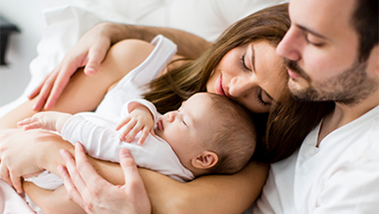 Couple with newborn
